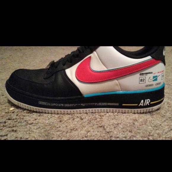 Nike Air Force 1 07 QS Racing Motorsports Black White AF1 DS Mens  Size 10 - Picture 3 of 5